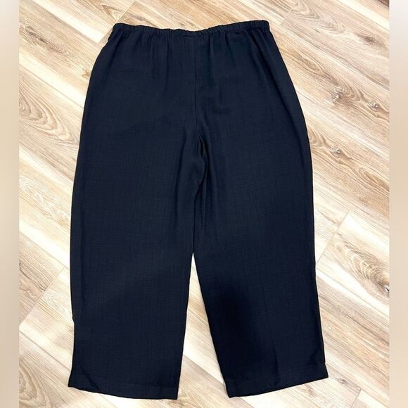 EILEEN FISHER Black Linen Blend Pants Size Large - Picture 2 of 7